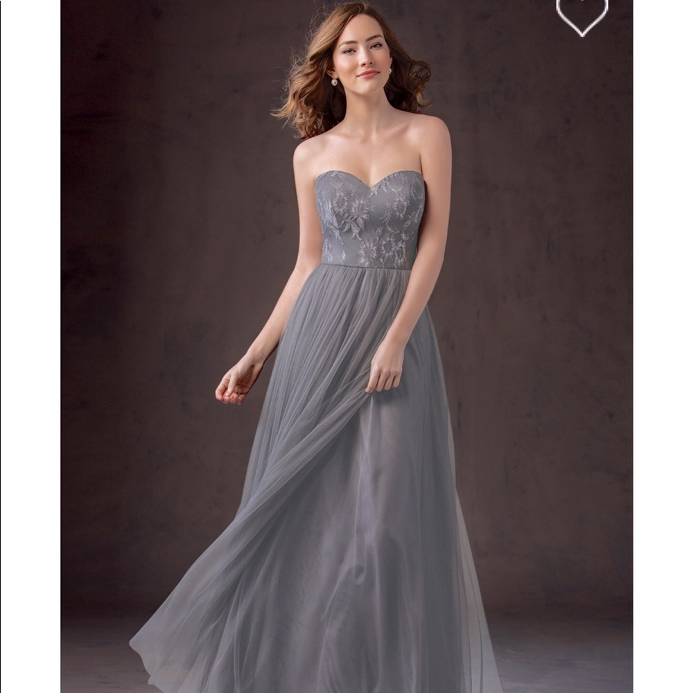 Belsoie Sweetheart Strapless Tulle & Lace Dress